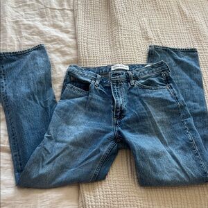 Denim Forum Women's Straight Jeans in Blue